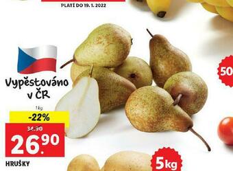 Lidl Hrušky nabídka