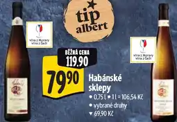 Albert Habánské sklepy nabídka