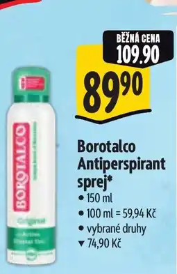 Albert Borotalco Antiperspirant sprej nabídka