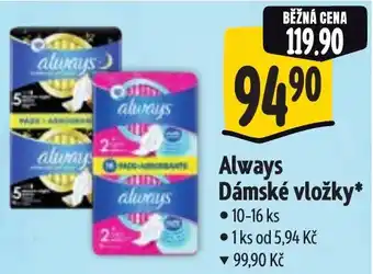 Albert Always Dámské vložky nabídka