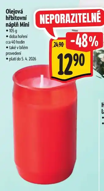Albert Olejová hřbitovní náplň Mini nabídka