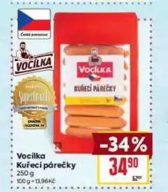 Billa Kuřecí párečky nabídka