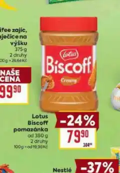 Billa Lotus biscoff pomazánka nabídka