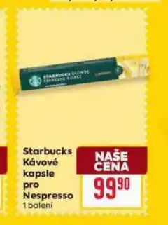 Billa Starbucks kávové kapsle pro nespresso nabídka