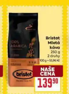 Billa Bristot mletá káva nabídka