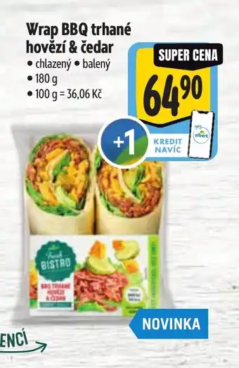 Albert Wrap BBQ trhané hovězí & čedar nabídka