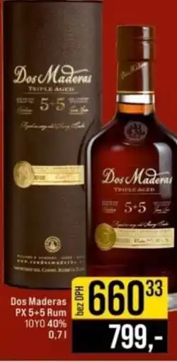 Jip Dos Maderas PX 5+5 Rum 10YO 40% nabídka