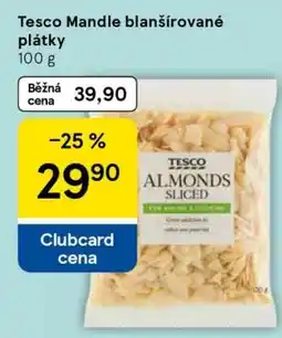 Tesco Tesco Mandle blanšírované plátky 100 g nabídka