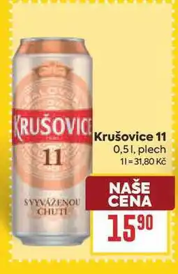 Billa Krušovice 11 0,51, plech nabídka
