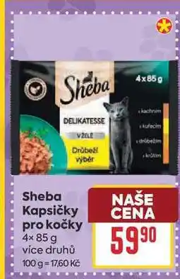 Billa Sheba Kapsičky pro kočky 4× nabídka