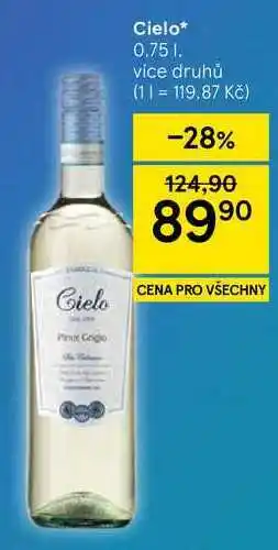 Tesco Cielo, 0.75 l, více druhů nabídka