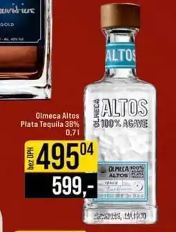 Jip Olmeca Altos Plata Tequila 38% 0,7 l nabídka