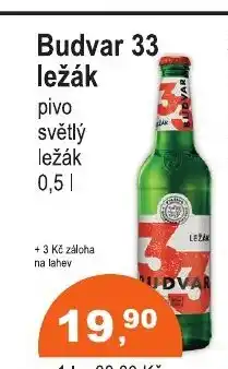 COOP DISKONT Budvar 33 ležák nabídka