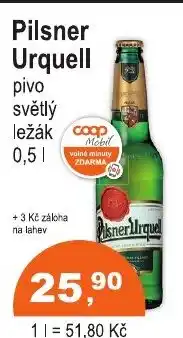 COOP DISKONT Pilsner Urquell nabídka