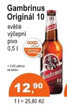COOP DISKONT Gambrinus Originál 10 nabídka