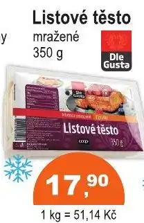 COOP DISKONT Listové těsto nabídka