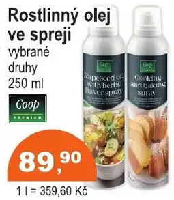 COOP DISKONT Rostlinný olej ve spreji nabídka