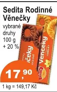 COOP DISKONT Sedita Rodinné Věnečky nabídka