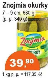 COOP DISKONT Znojmia okurky nabídka