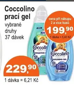 COOP DISKONT Coccolino prací gel nabídka
