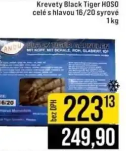 Jip Krevety Black Tiger HOSO celé s hlavou 16/20 syrové nabídka