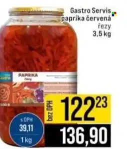 Jip Gastro Servis paprika červená řezy nabídka