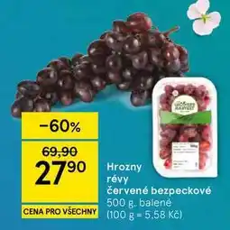 Tesco Hrozny révy červené bezpeckové, 500 g, balené nabídka
