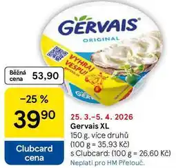 Tesco Gervais XL, 150 g, více druhů nabídka