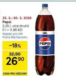 Tesco Pepsi, 2.25 l, více druhů nabídka