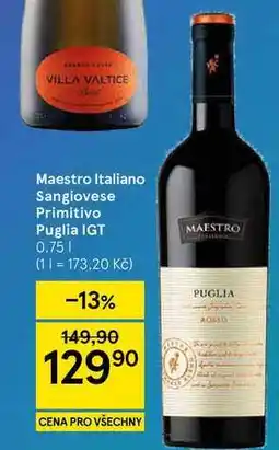 Tesco Maestro Italiano Sangiovese Primitivo Puglia IGT nabídka