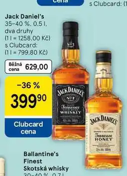 Tesco Jack Daniel's 35-40 % nabídka