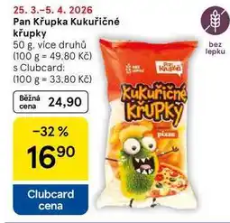 Tesco Pan Křupka kukuřičné křupky, 50 g, více druhů nabídka