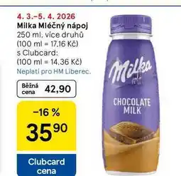 Tesco Milka Mléčný nápoj, 250 ml, více druhů nabídka