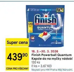 Tesco Finish Powerball Quantum Kapsle do na myčky nádobí, 120 ks nabídka