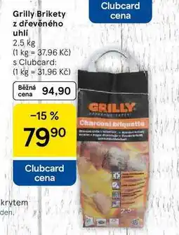 Tesco Grilly Brikety z dřevěného uhli nabídka