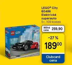 Tesco LEGO City 60486 Elektrické superauto 5+, 109 kostek nabídka