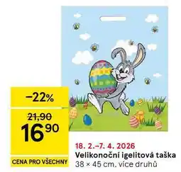 Tesco Velikonoční igelitová taška, 38 x 45 cm, více druhů nabídka