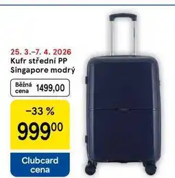 Tesco Kufr střední PP Singapore modrý nabídka