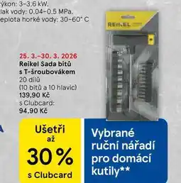 Tesco Reikel Sada bitů s T-šroubovákem, 20 dílů nabídka