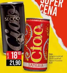 Jip Ciao Sangria cocktail Sfritz cocktail Secco frizzante nabídka