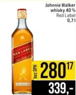 Jip Johnnie Walker whisky 40%Red Label nabídka