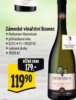Albert Zámecké vinařství Bzenec nabídka
