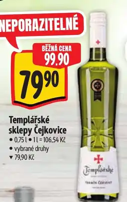 Albert Templářské sklepy Čejkovice nabídka
