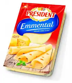 CBA Président plátkový sýr 100g, vybrané druhy nabídka