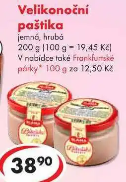 CBA Velikonoční paštika nabídka