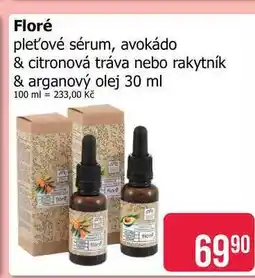 Teta Floré pleťové sérum, avokádo & citronová tráva nebo rakytník & arganový olej nabídka