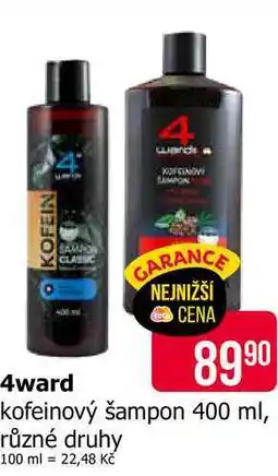 Teta 4ward kofeinový šampon 400 ml, různé druhy nabídka