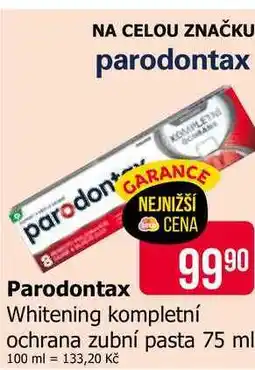 Teta Parodontax Whitening kompletní ochrana zubní pasta nabídka