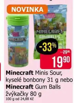 Teta Minecraft Gum Balls žvýkačky nabídka