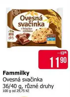Teta Fammilky Ovesná svačinka 36/40 g, různé druhy nabídka